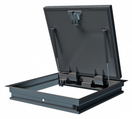 Утепленный стальной люк в подвал 