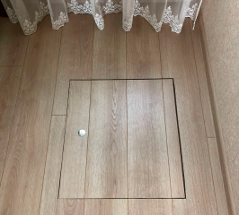 Утепленный стальной люк в подвал 